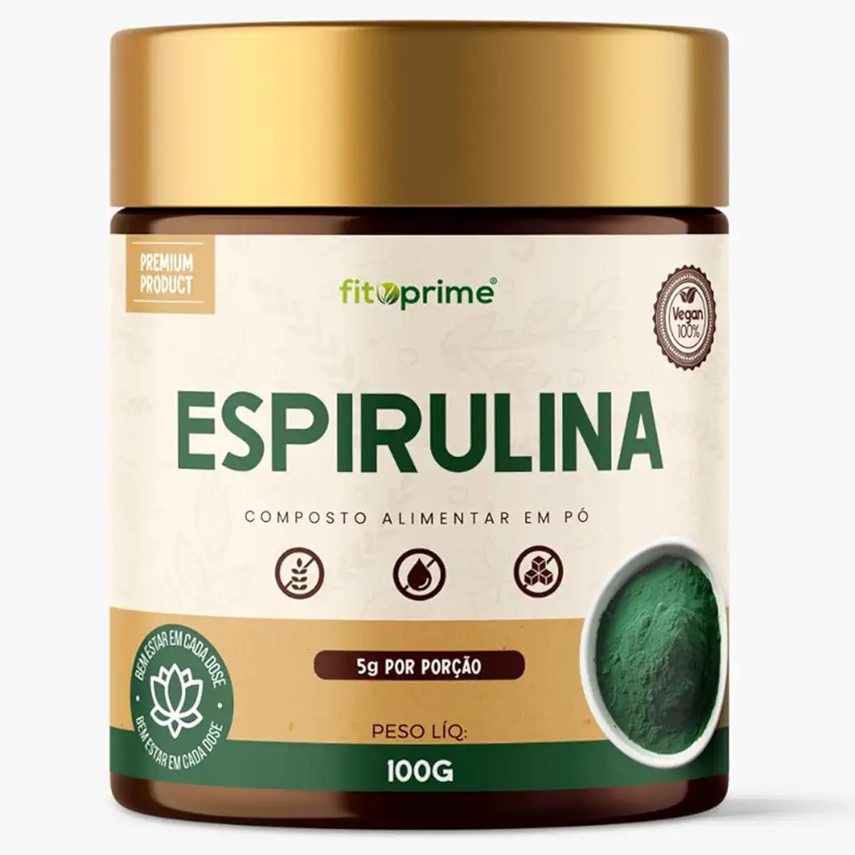 Espirulina 100% Pura em Pó 100g