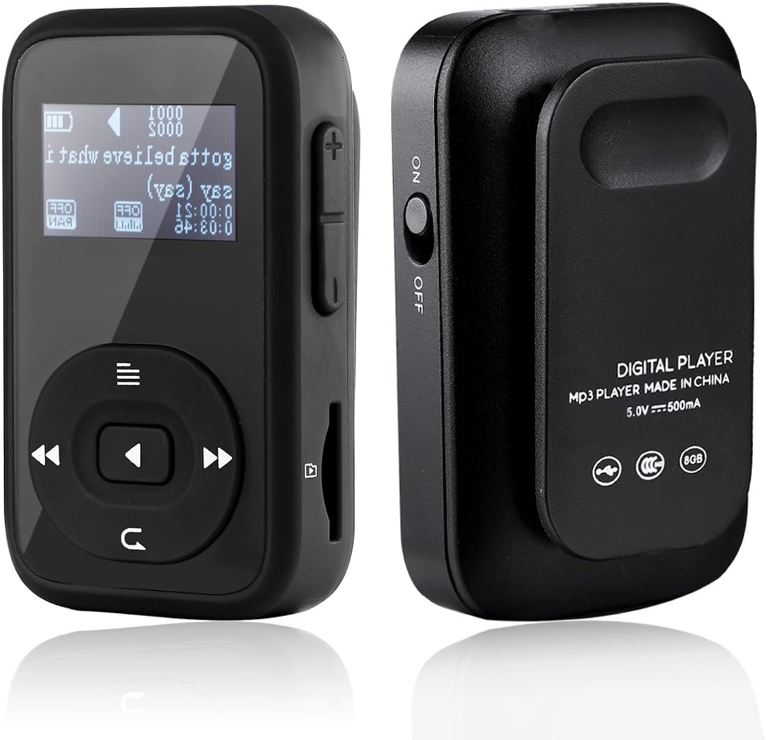 HccToo Music Player 16GB Portable Lossless Sound MP3 Player 45 Hours Playback (BlackX26)