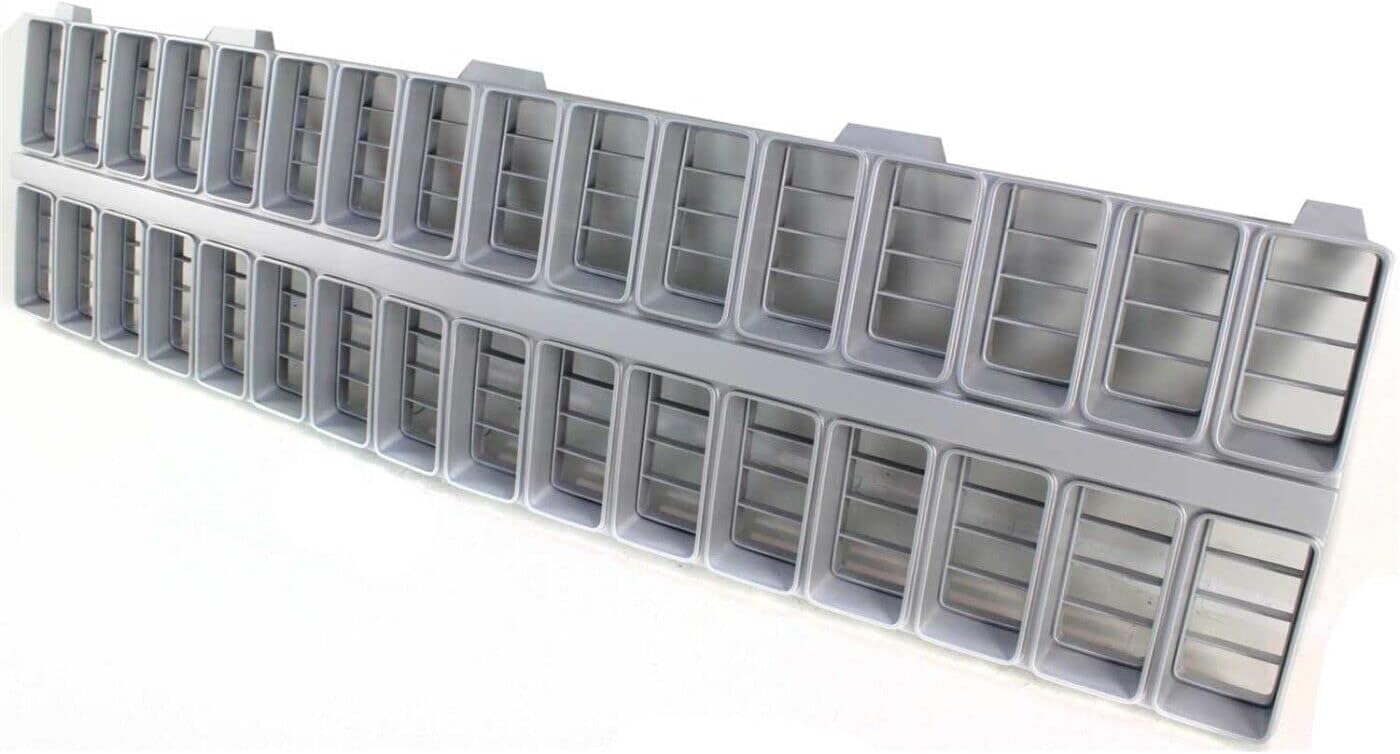 New Front Grille Silver Shell and Insert Plastic Direct Replacement For Chevrolet C/K Series 1981-1982 14021295 GM1200120
