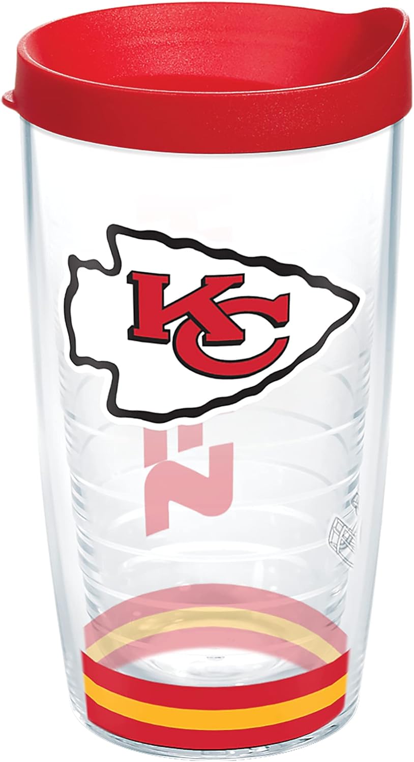 Tervis NFL Kansas City Chiefs - Arctic Made in USA Double Walled Insulated Tumbler Travel Cup Keeps Drinks Cold & Hot, 16oz, Classic