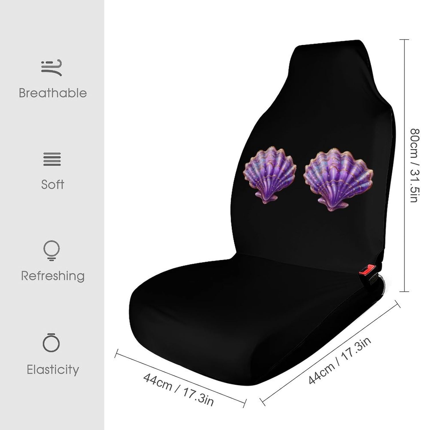 Cartoon Seashell Bra Car Seat Covers Automotive Seat Covers Car Seat Protector Auto Front Seats Protector for Most Cars 1PCS