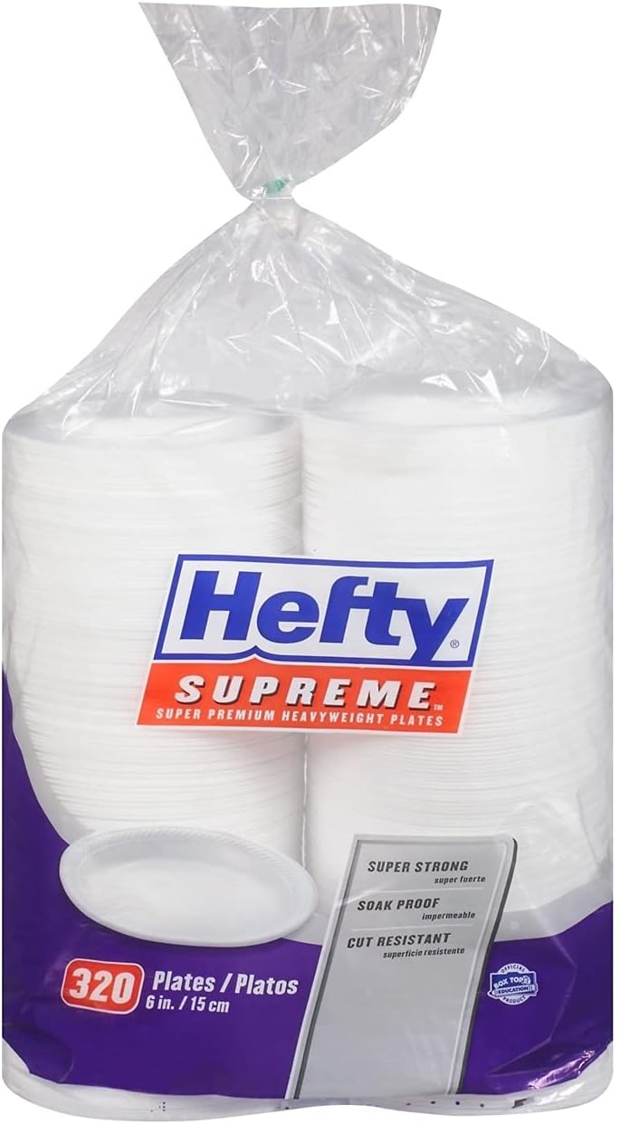 Hefty Foam Plates, 6-Inch