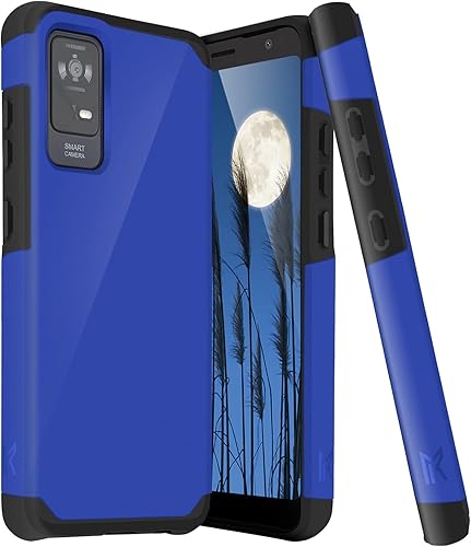 TJS Compatible con TCL ION X Case, TCL ION V, TCL 40 Z, híbrido de doble capa (compatible con montaje magnético) a prueba de golpes, funda de