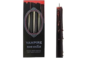 Vampire Tears: Black Gothic Candles for Rituals and Halloween Decor