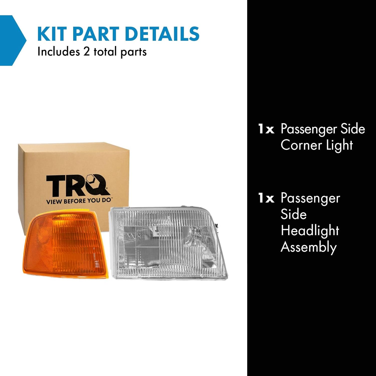 TRQ Passenger Side Lighting Kit Compatible with 93-97 Ford Ranger FO2503115 FO2521116