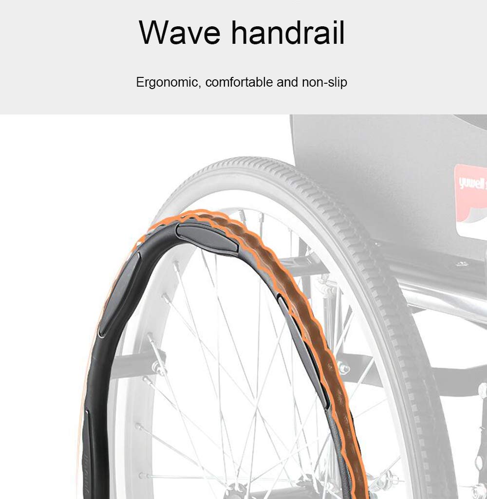 Wózek inwalidzki 12,5 kg Składany wózek inwalidzki Ergonomiczny Zaawansowany Wygodny tył Wygodne nogi 100 kg Łożysko 44*40cm Szerokość siedziska