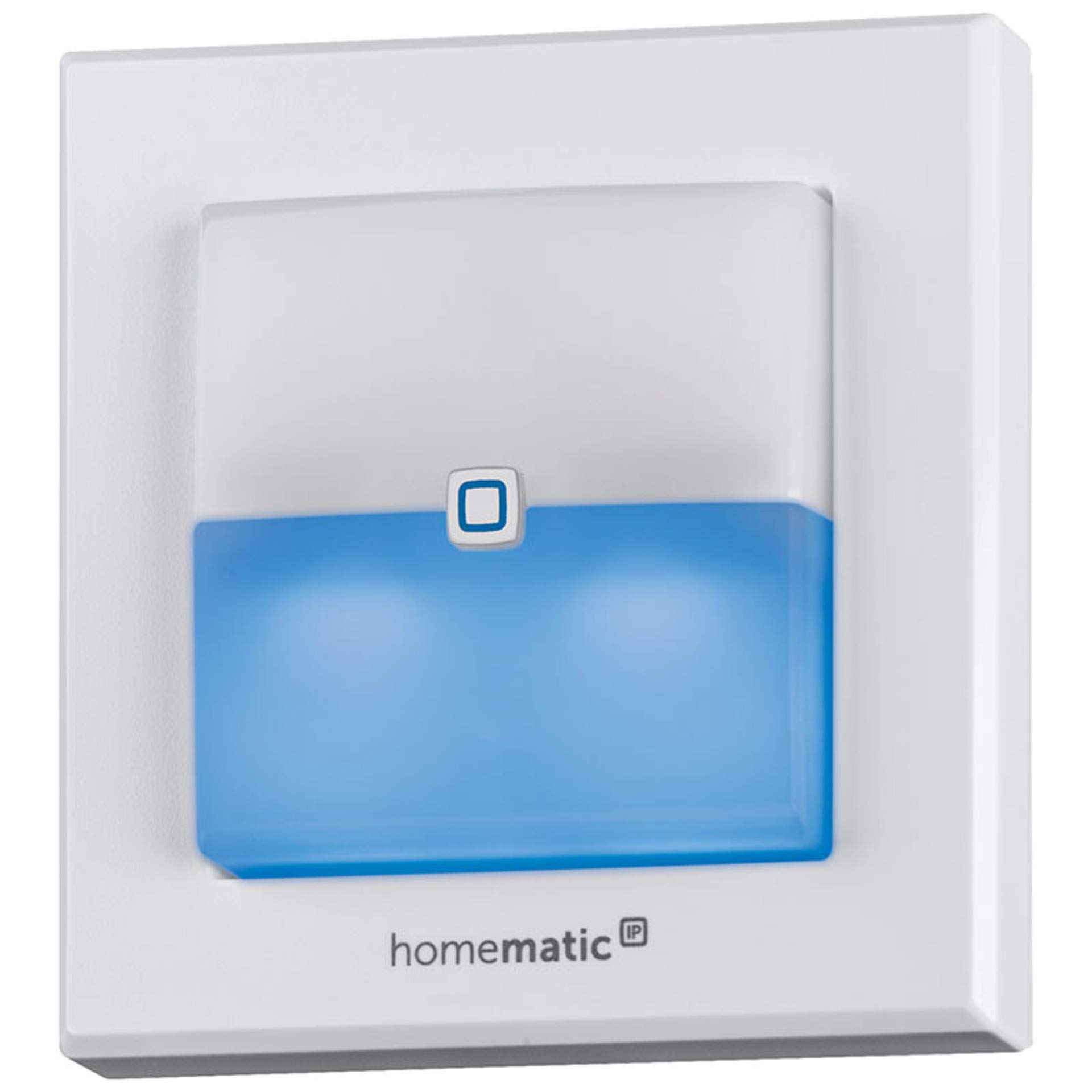 Homematic IP Smart Home 152020A0 - Actuador de conmutación para interruptor de marca, con luz de señal, dos botones iluminados, controla dispositivos y luces a través de la aplicación, Alexa y Google
