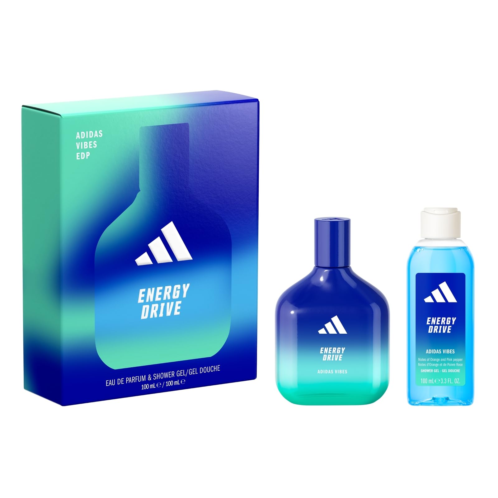 Adidas Vibes Energy Drive Gift Set (Eau de Parfum 100ml + Shower Gel 100ml)