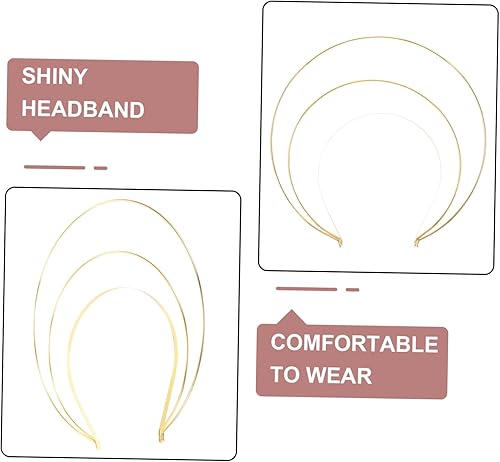 Miniatura 2 de WOFASHPURET 2 Pcs Crown Tiara Headband Bridal Hair Accessories Angel Ha Lo Crown Headband Ha Lo Headband Frame Ha Lo Headpiece Crown Halos Tiara