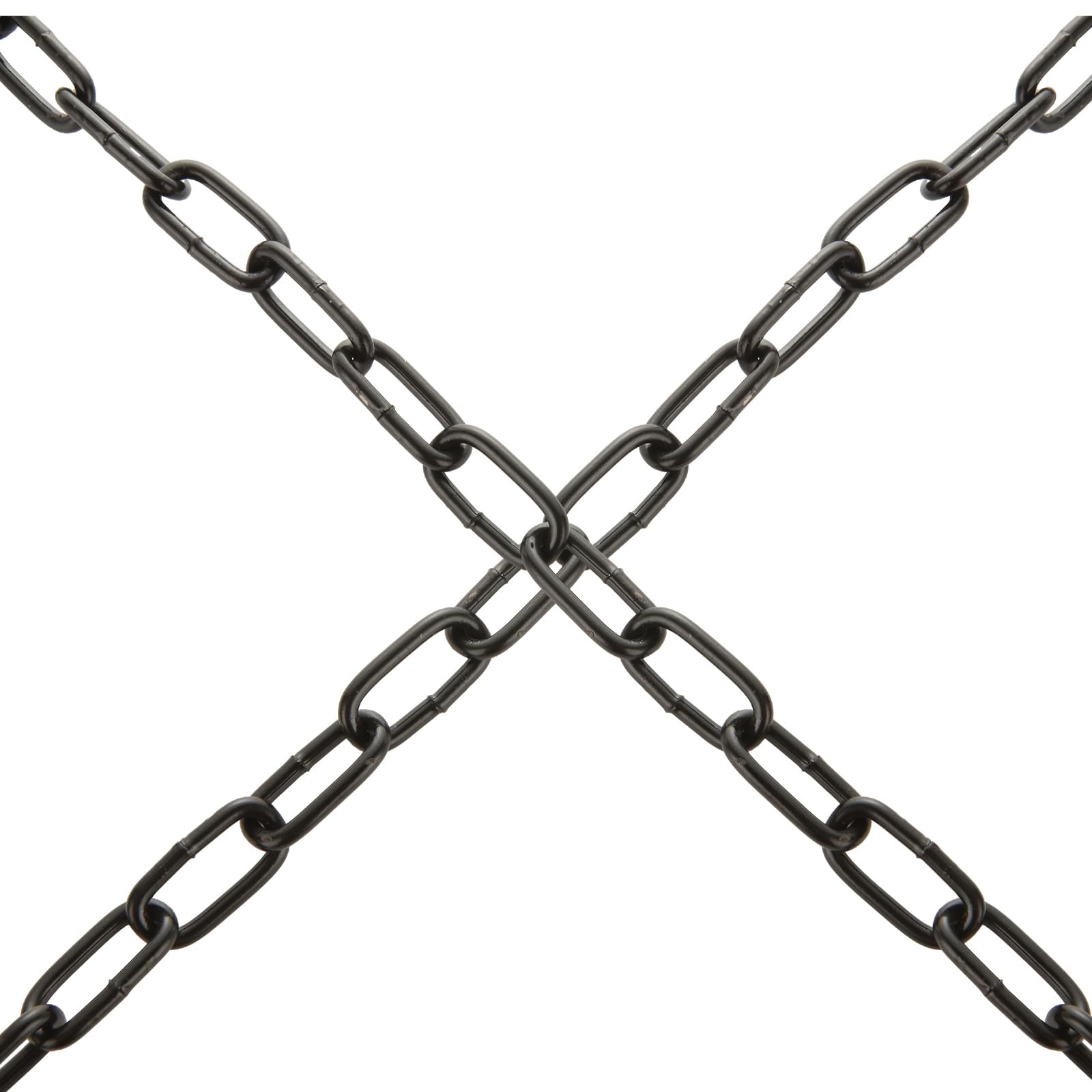 JMIATRY Cadena de acero inoxidable 304 de 8 metros de longitud, eslabones de cadena resistentes de 3 mm, acero galvanizado negro, cadena de eslabones soldados para puerta de valla, puertas de garaje,
