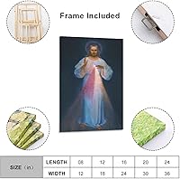 Vista 3 de KAYAMU Kazimirowski - Pósteres de lienzo de Divine Mercy Original de Kazimirowski, impresiones artísticas de pared para dormitorio, oficina