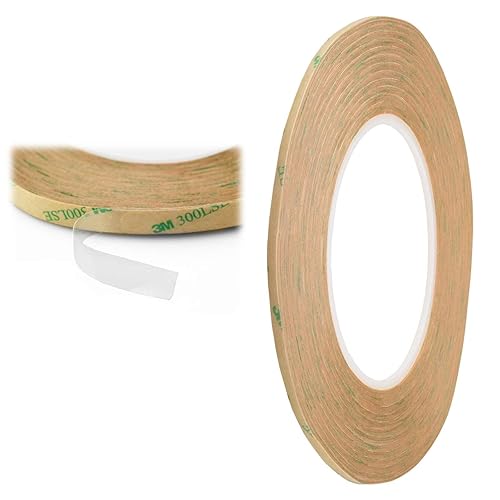 EZAUTO WRAP 0.118 in 300LSE doble echó a un lado rollo largo resistente de la reparación del teléfono celular 180FT de la cinta