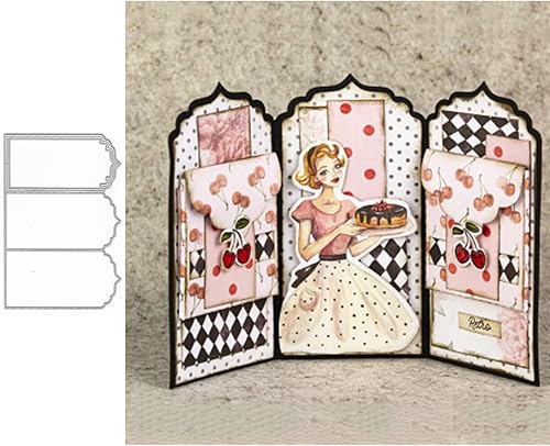 Miniatura 1 de 3 piezas de troqueles de metal con marco, troqueles de corte de marco de Navidad, plantillas de papel, manualidades, troqueles de corte de metal,