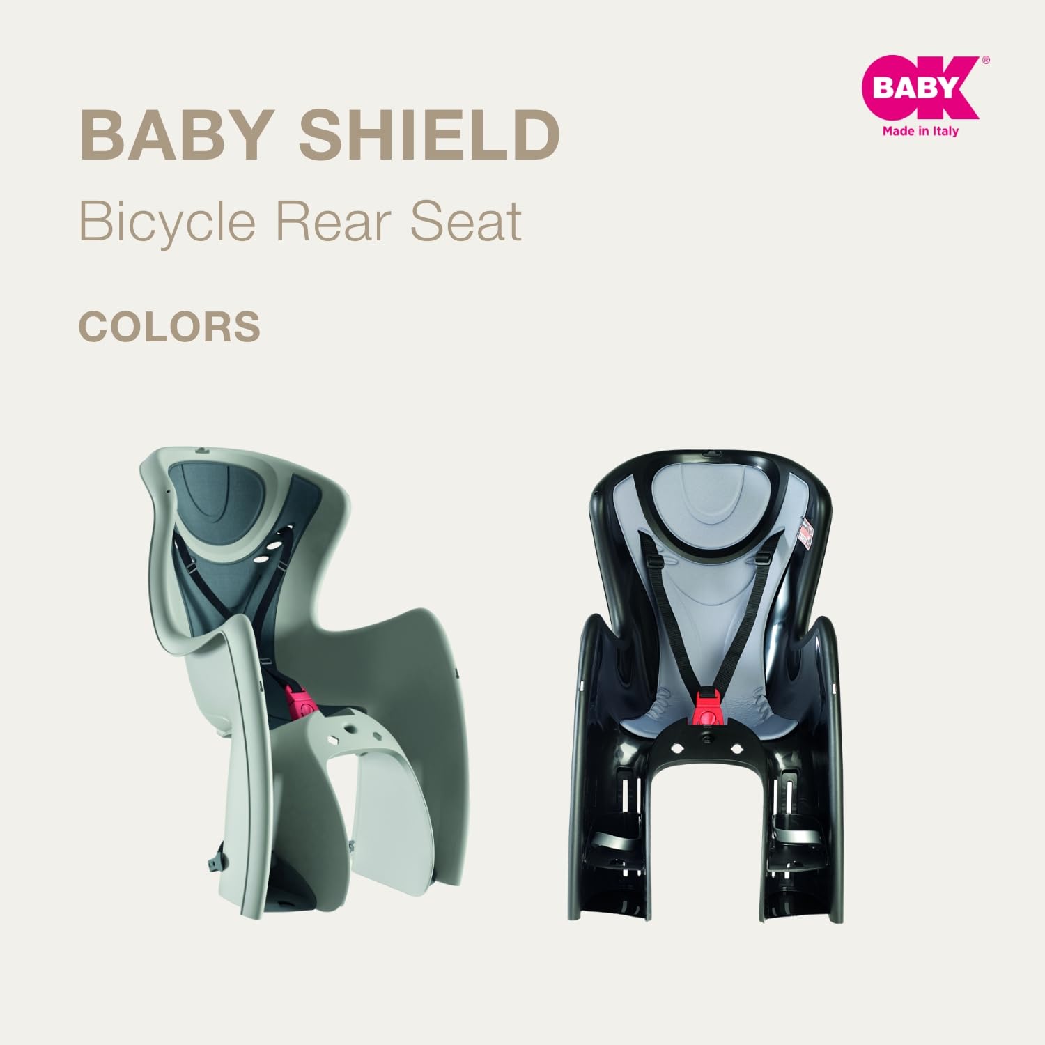 OKBABY Baby Shield fotelik dziecięcy z tyłu, szary, srebrny