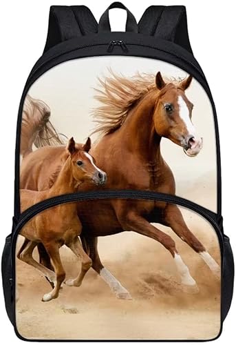 SYtrade Bolso lindo del libro del patrón de la mochila del niño de la impresión animal 3D para la escuela, Caballo del, Mochilas de mochila