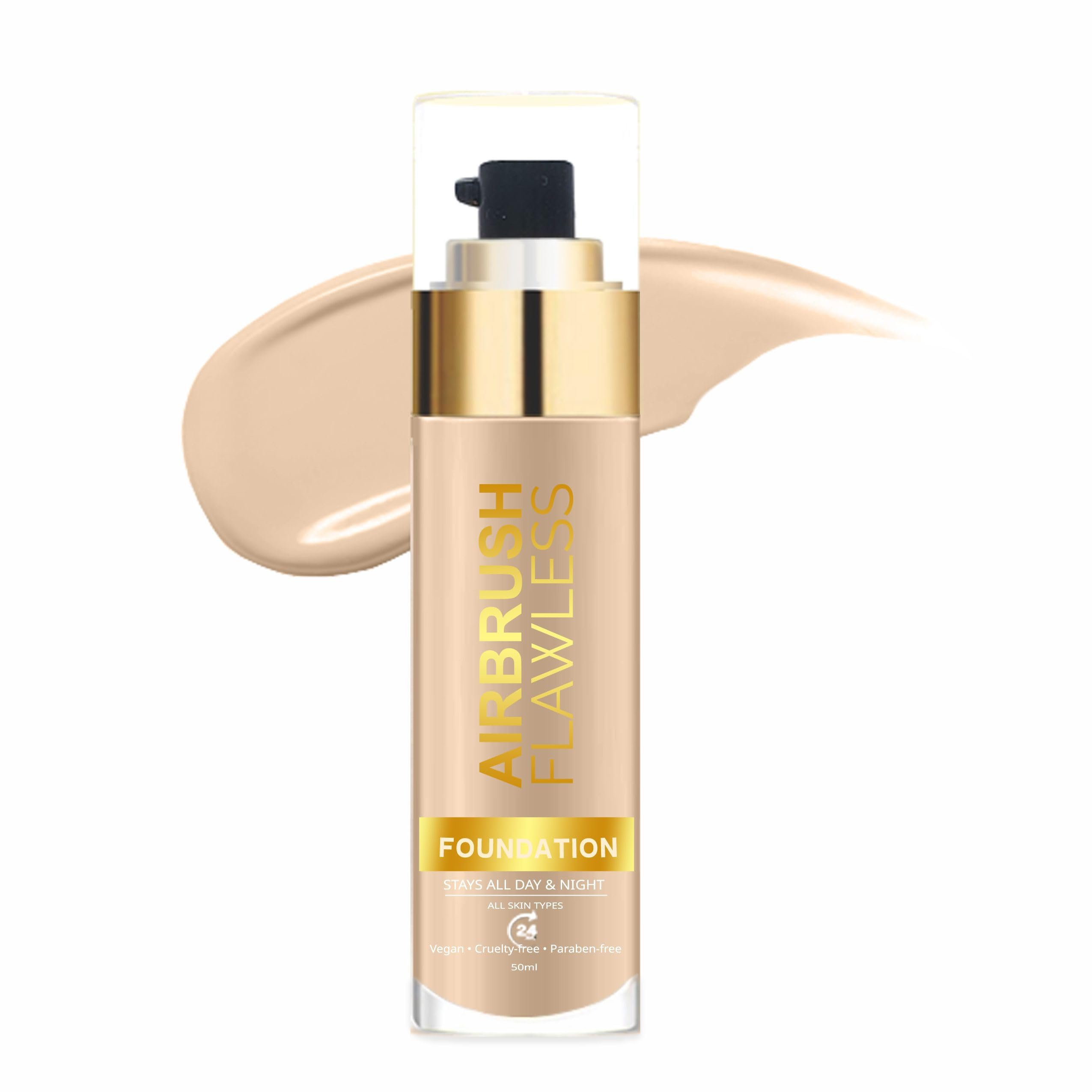 Airbrush Flawless Foundation Natural Beige 50ml 24 Hour LongWear Hydrating AntiAging Coverage-image-47