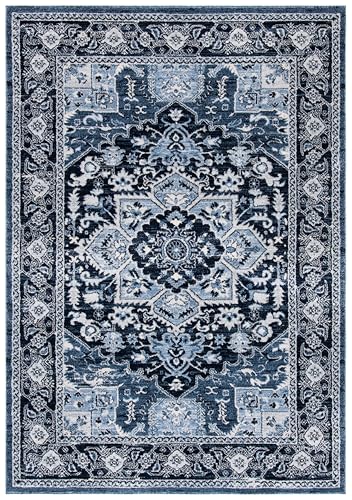 Tapete SAFAVIEH 5'3" x 7'6" Oriental Azul Marina miniatura 2
