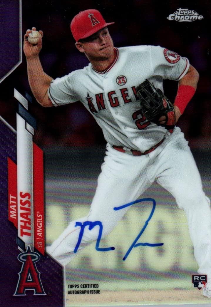 Matt Thaiss Autographed & Serial Numbered 171/250 Topps Chrome Rookie Card Collectible Baseball Card - 2020 Topps Chrome Rookie Baseball Card #RA-MT (Angels) Free Shipping & Tracking