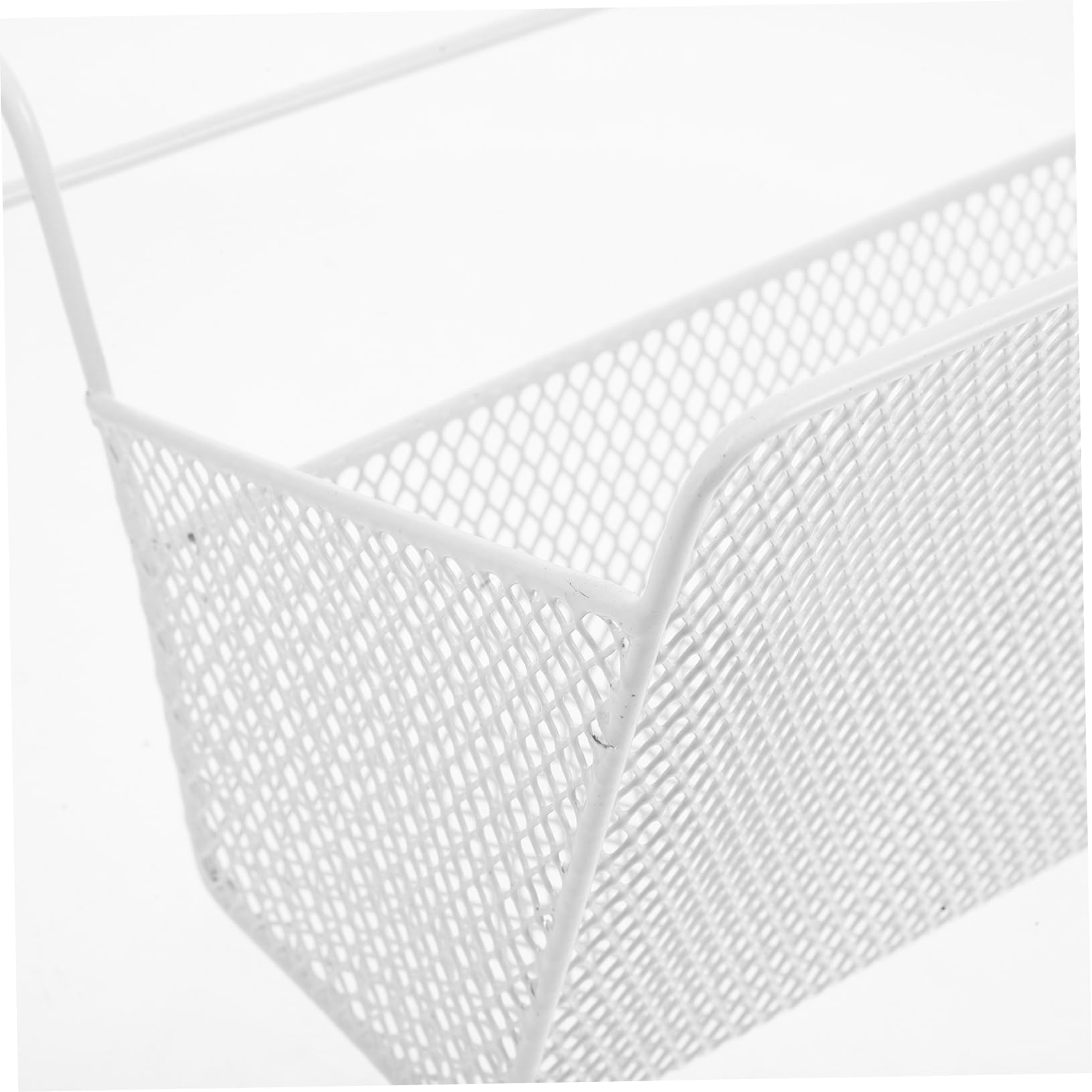 Cesta de Almacenamiento Colgante de Metal Blanco, Hierro, Gran Capacidad