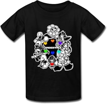 Undertale All Characters Heats Determina For Kids T-shirt Black Medium