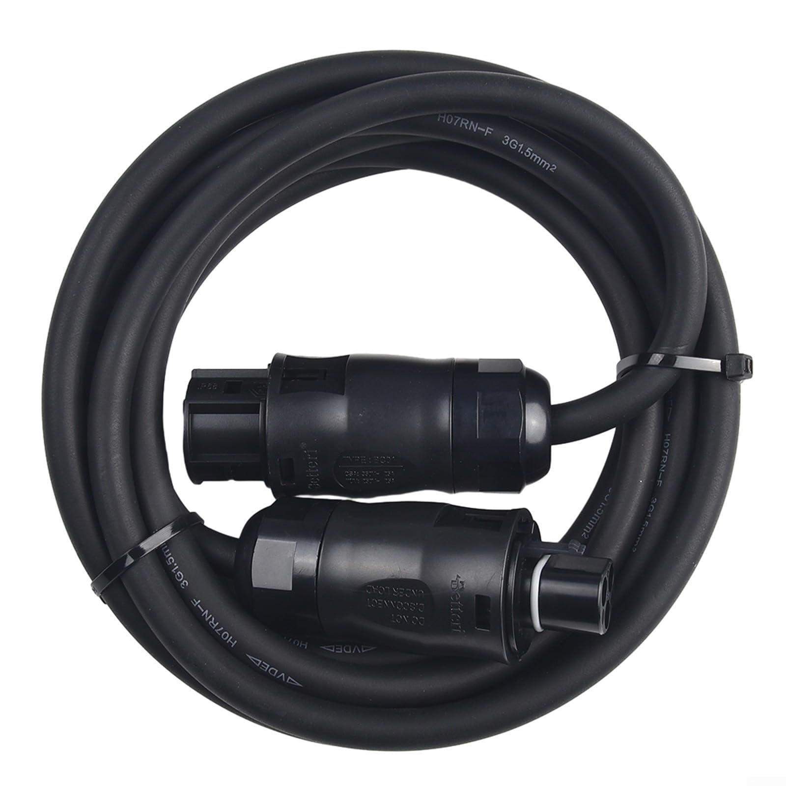 Cable de transferencia de alimentación de CA con interfaz hembra BC01 para inversor enlace de salida H07RN-F 3x1.5mm2 Conjunto de conductores aislados de goma para kits solares de balcón (10 metros)