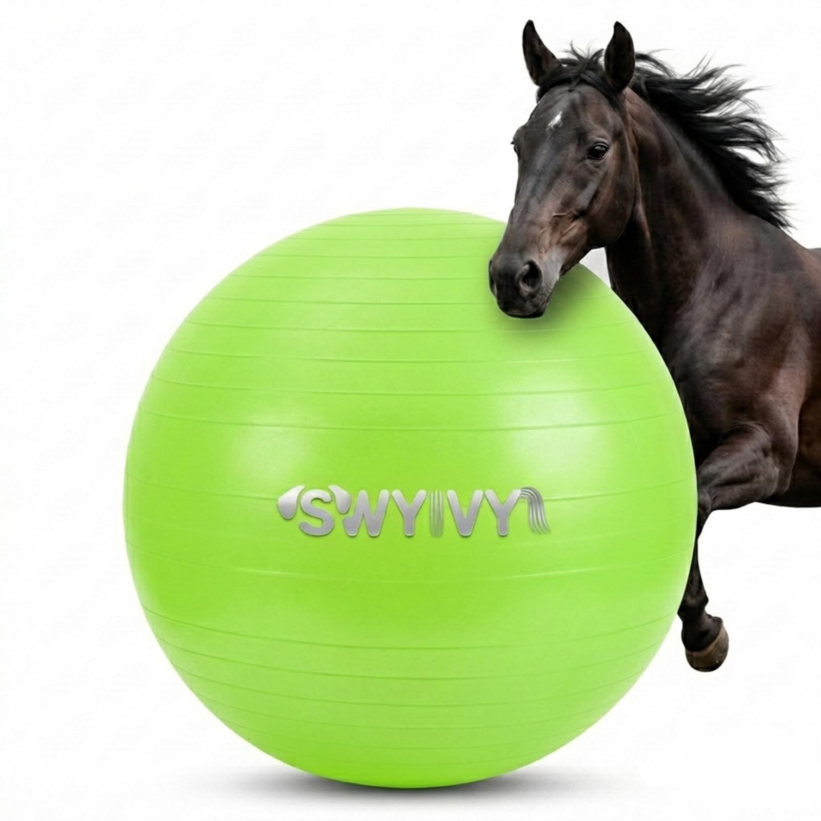 40-Inch Green Horse Ball, Giant Herding Play Toy for Horses