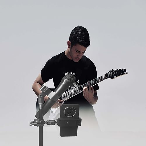 Miniatura 4 de Soporte de teléfono con abrazadera para micrófono, soporte de teléfono ajustable para micrófono, batería de música, con clip para iPhone 15 para