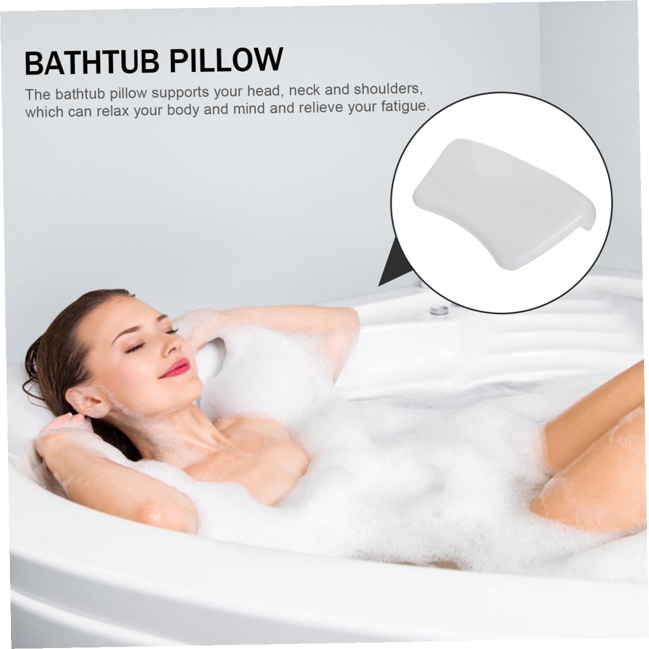 FRCOLOR Cuscino da Bagno Ventose Antiscivolo Morbido e Confortevole in Pu Bianco per Famiglia e Saloni di Bellezza