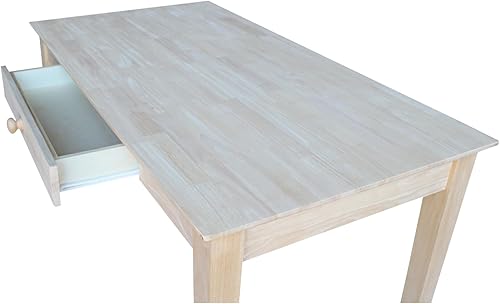 Miniatura 20 de IC International Concepts, Escritorio con cajón, madera maciza, parawood real, 48 pulgadas de ancho x 26 pulgadas de profundidad x 30 pulgadas de