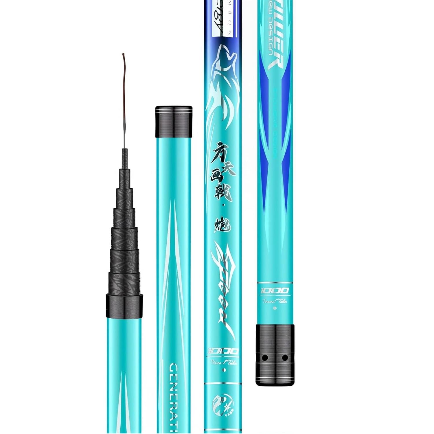 Canna da pesca telescopica in carbonio da 8 m, 9 m, 10 m, 11 m, 12 m, 13 m; canna da pesca super rigida e ultraleggera, canna da carpa per la pesca in acqua dolce