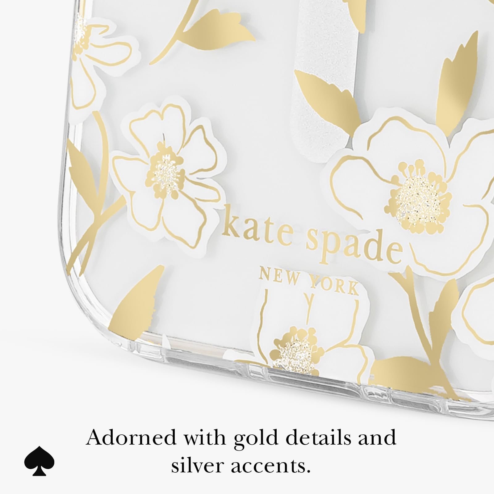 Kate Spade New York Funda para iPhone 17 Pro MAX, Compatible con MagSafe, Funda de teléfono de diseño, Gemas Florales de Sol | Compatible con MagSafe - Funda ligera de diseño para iPhone 17 Pro Max con revestimiento antiarañazos y diseño floral de sol
