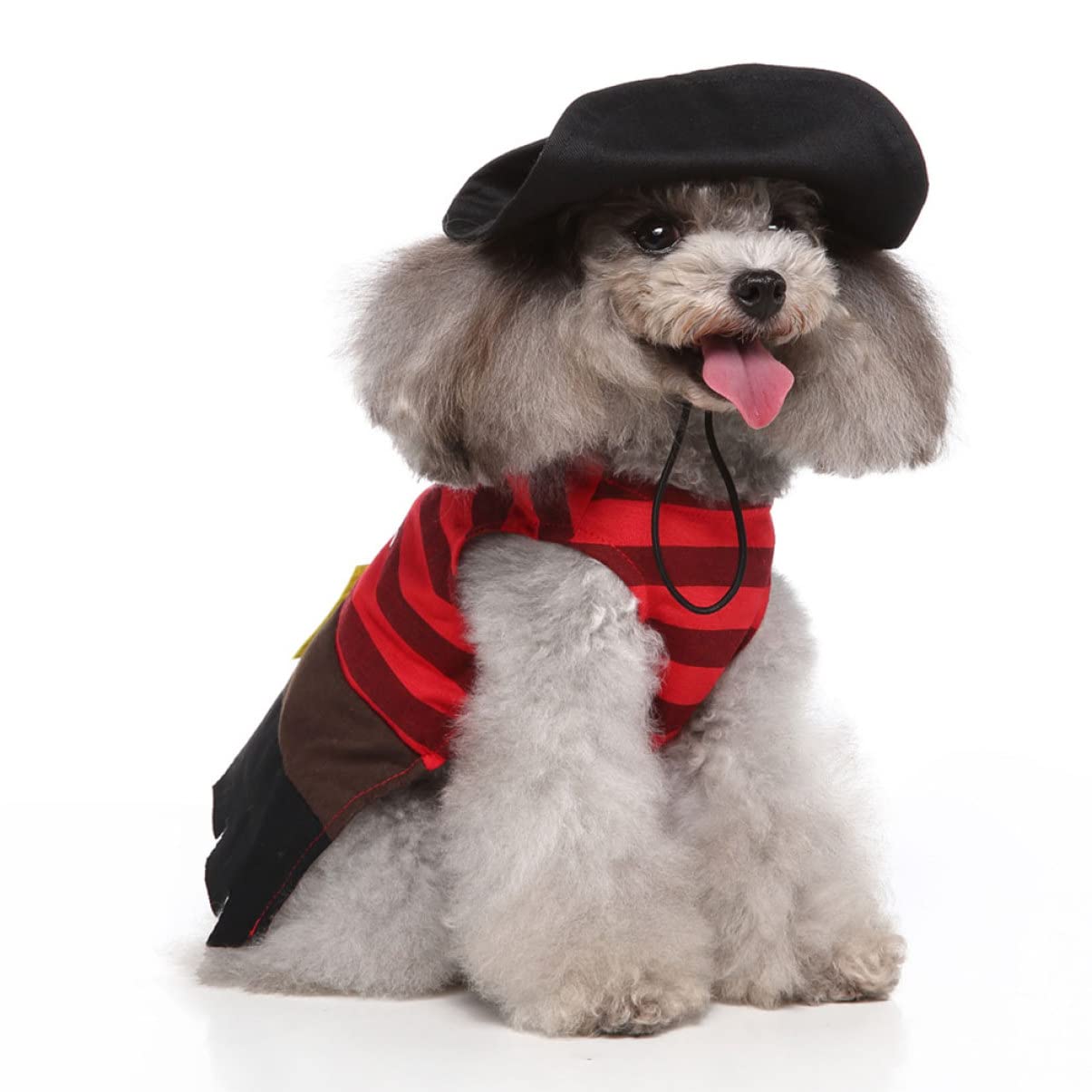 POPETPOP 3sets Costume Per Animali Domestici Da Pirata Completo Con Cappello Divertente Design Leggero e Confortevole Stile Unico Per Halloween e Feste Adatto Per Cani Di Piccola e Media