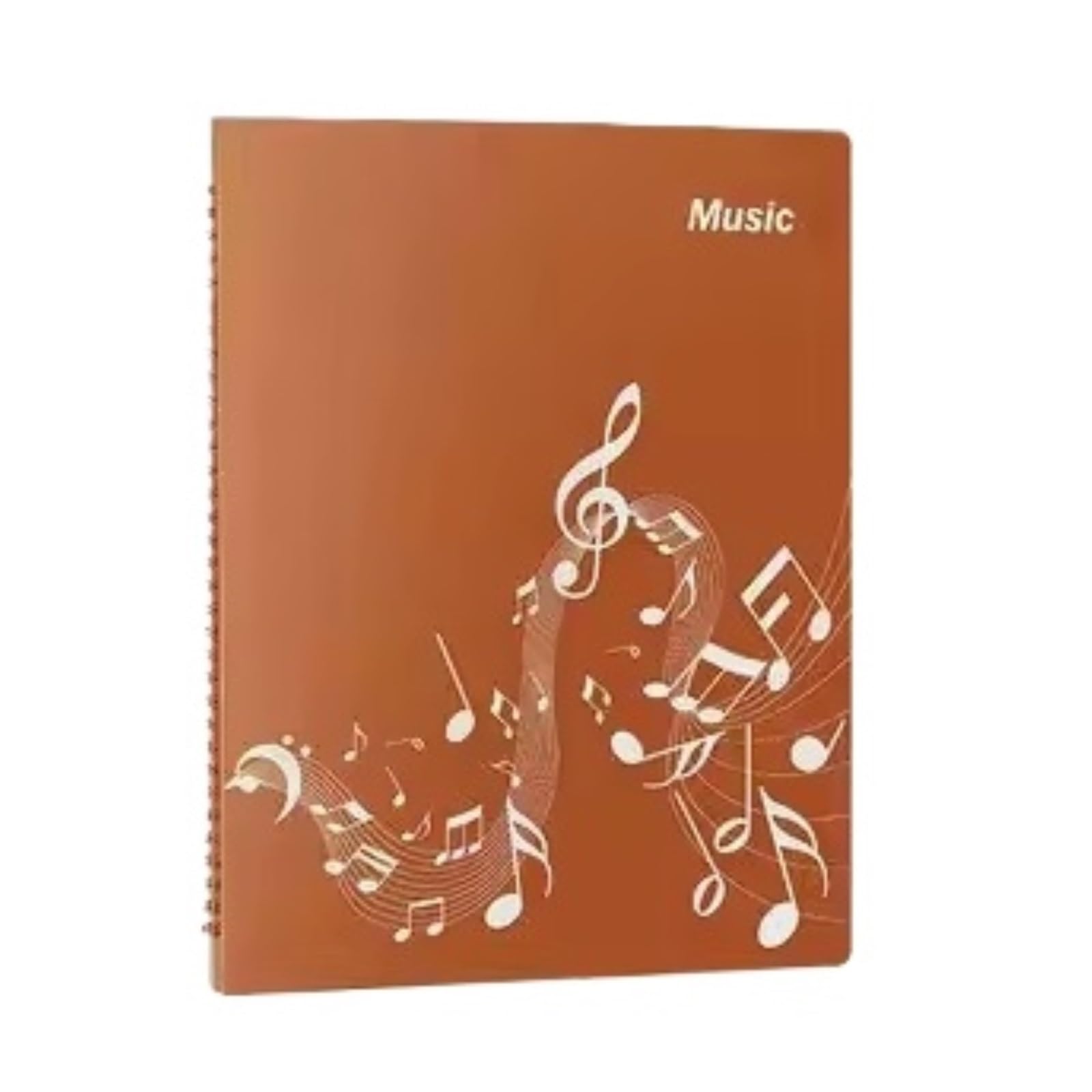 Notenmappen Musikpartitur-Dateiordner, A4, Notenblatt-Papierhalter, Querformat, Klaviermusik-Partitionsordner for Musik FüR Noten Und Papier(Orange-20sheets)