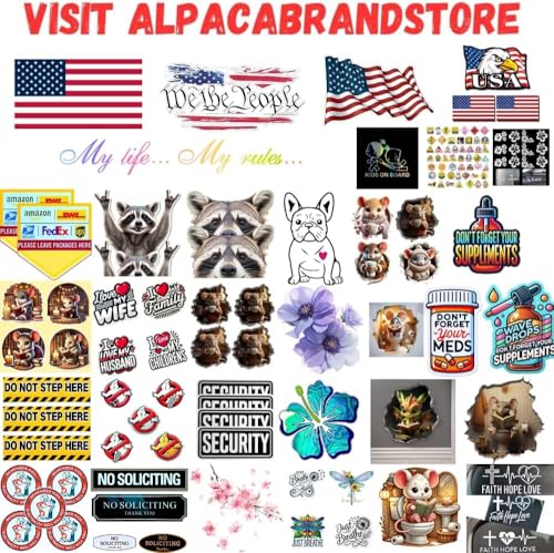 Image of American Flag Eagle Stickers, 6 x 3.5 Inches Pack of 2