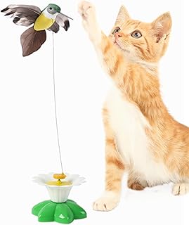 Electric Bird Teasing Cat Toy- Hummingbird Cat Toy- Interactive Bird Toy for Cats Simulation Bird Interactive Toy for Cats Kitten Play Chases for Indoor Cat and Kitten Exercise