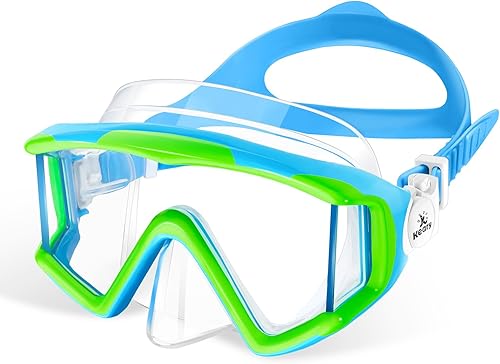 Keary Gafas de natación para niños de 3 a 16 años, con cubierta para la nariz, antiempañamiento para niños y niñas pequeños