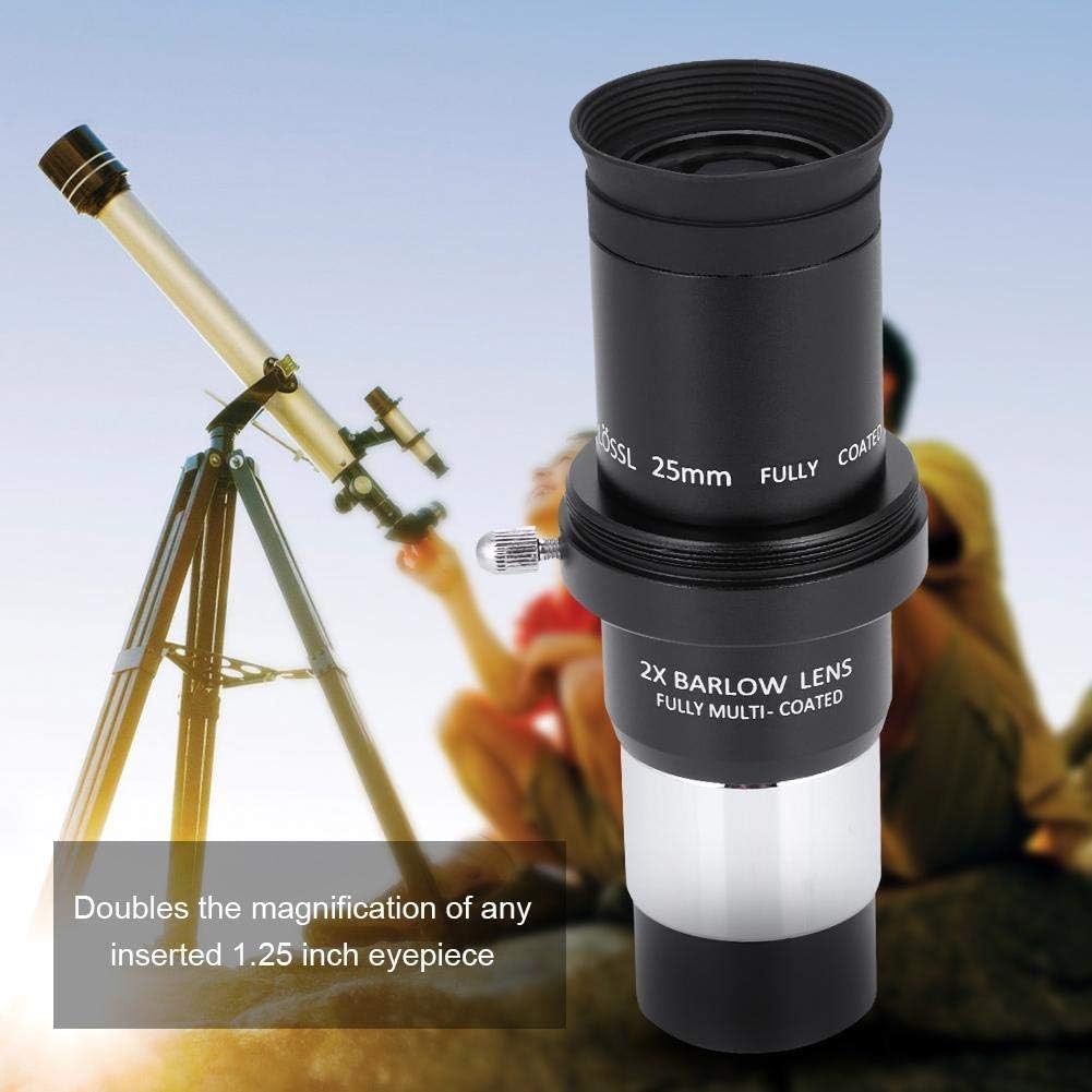 Astronomical Telescope Set Telescope Accessory Kit,Professional 1.25 inch Plossl Telescope Eyepiece Set 4/10/25mm + 2X Lens Kit for Astronomy