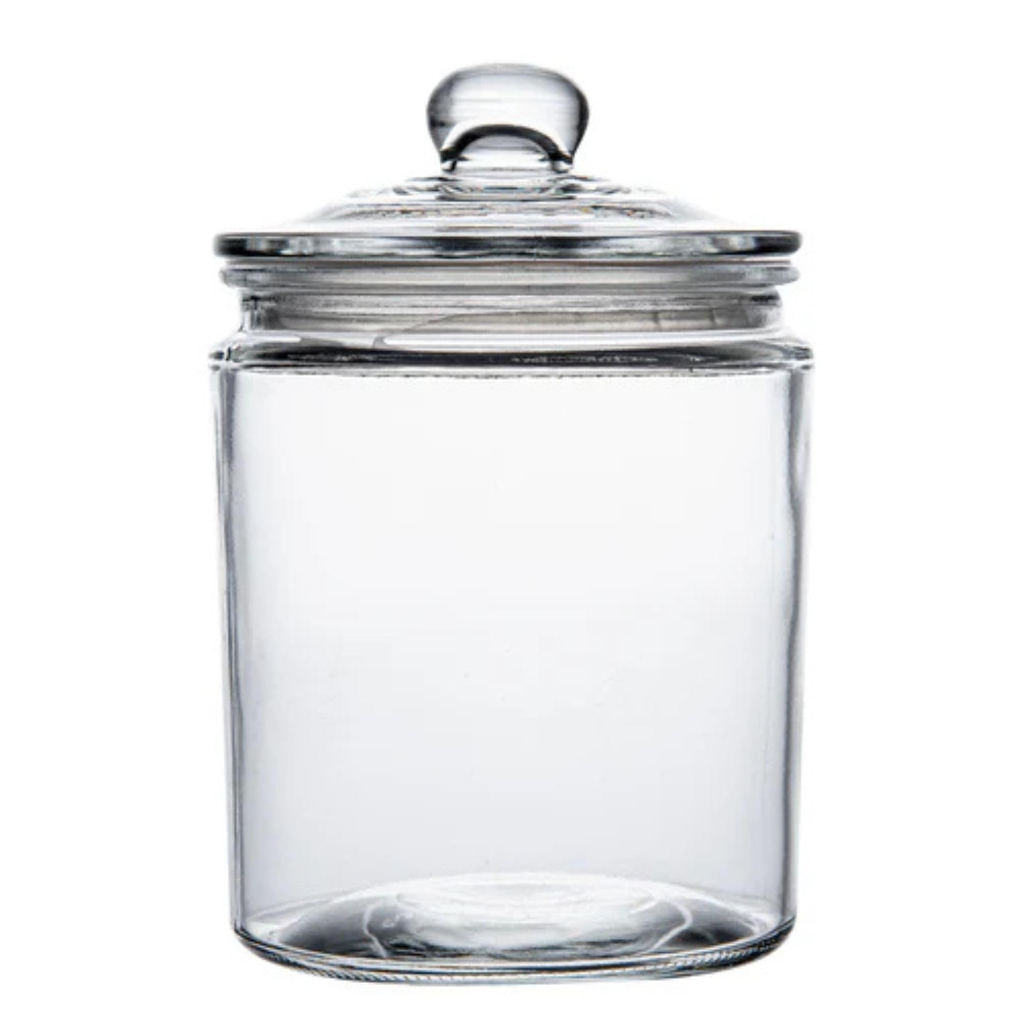 Restaurantware Vetri szklany słoik do przechowywania o pojemności 0,5 gala, ze szklaną pokrywką, 15 x 15 x 20 cm, 1 pudełko