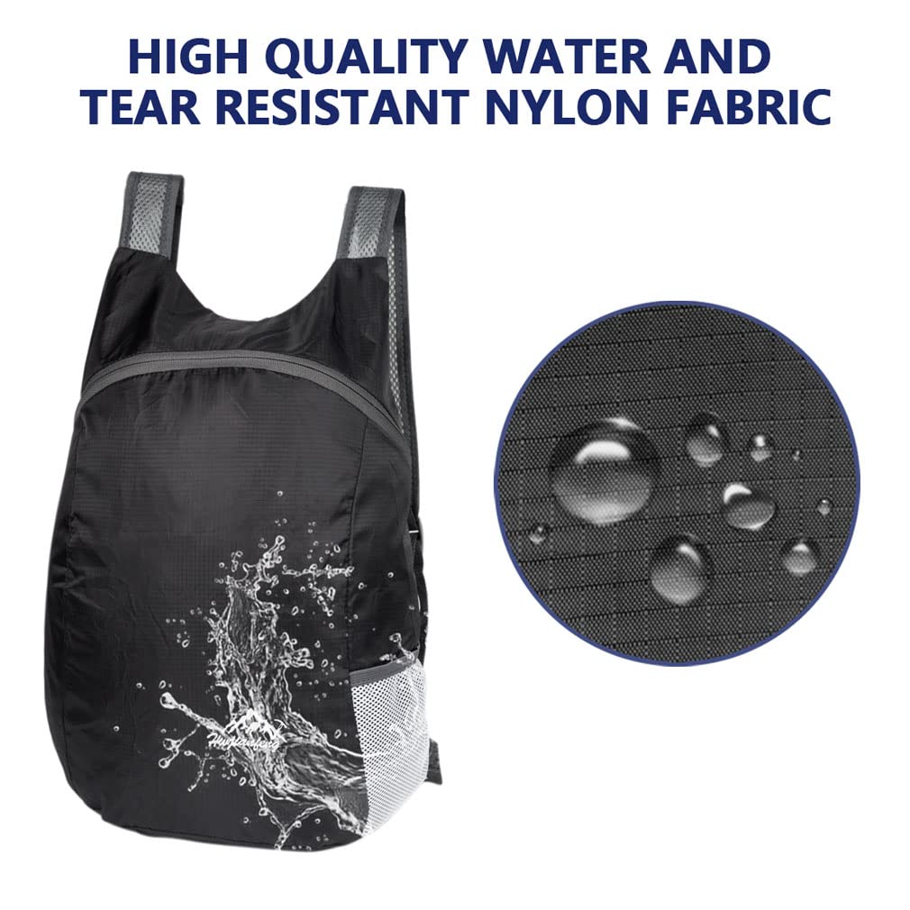 Feibmir 2 zaini ultraleggeri pieghevoli, resistenti all'acqua, zaino da trekking, zaino pieghevole per uomini, donne, bambini, viaggi, campeggio, arrampicata, ciclismo