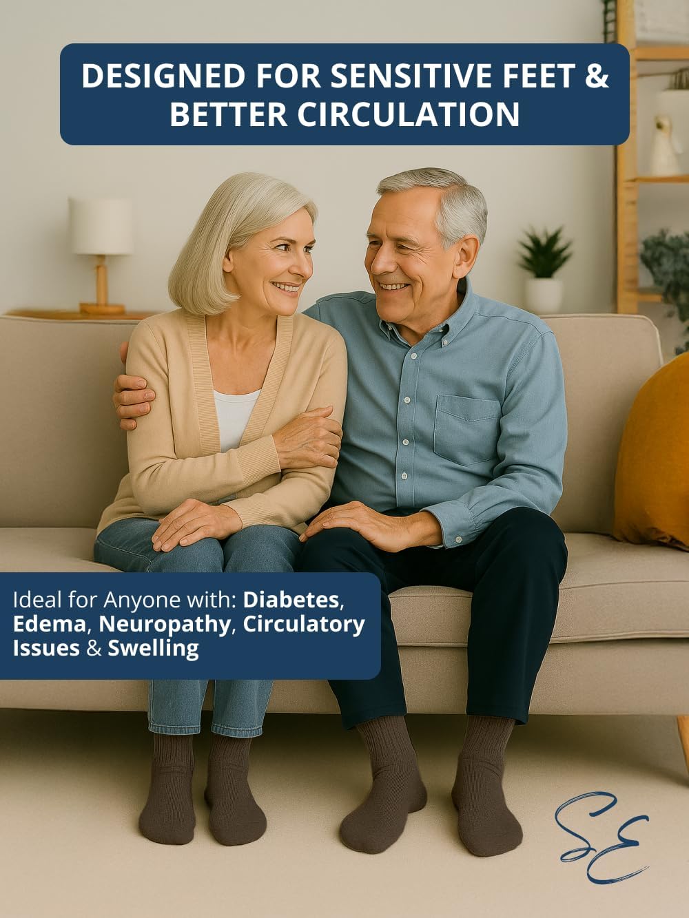 Special Essentials Diabetic Socks for Men & Women – 12 Pairs of Non-Binding Moisture-Wicking Neuropathy Socks – Crew Length - Image 3