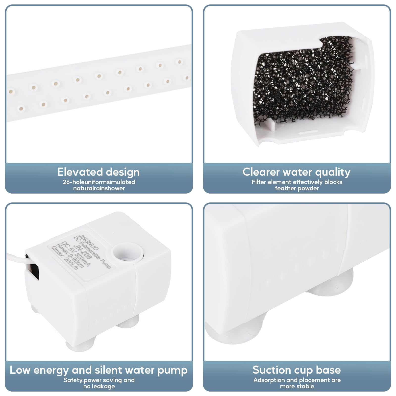 Bañera Automática para Loros, Baño Automático para Pájaros Bebedero para Pájaros de Pie Bañera para Pajaros con Grifo Circulante para Peonías, Loros Medianos, Periquitos, Bañera de Ducha