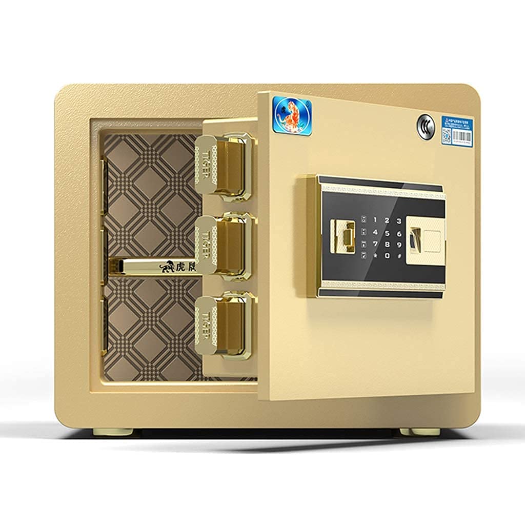 strongbox Cassaforte e ignifugo impermeabile di sicurezza armadio digitale sicuro elettronico con password di impronte digitali doppio allarme di sicurezza adatto per casa ufficio grande capacità