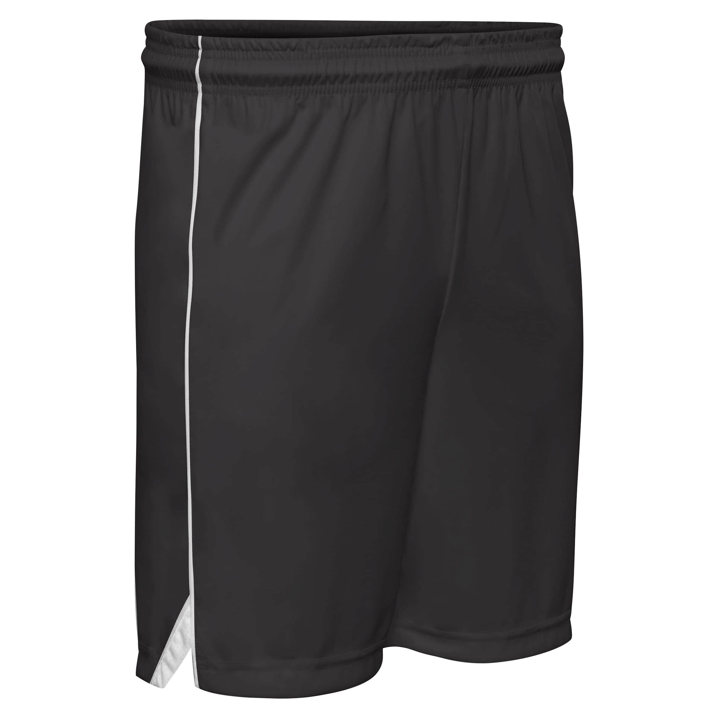 CHAMPRO Short de basketball Prime pour garçon, Noir, blanc, X-Large
