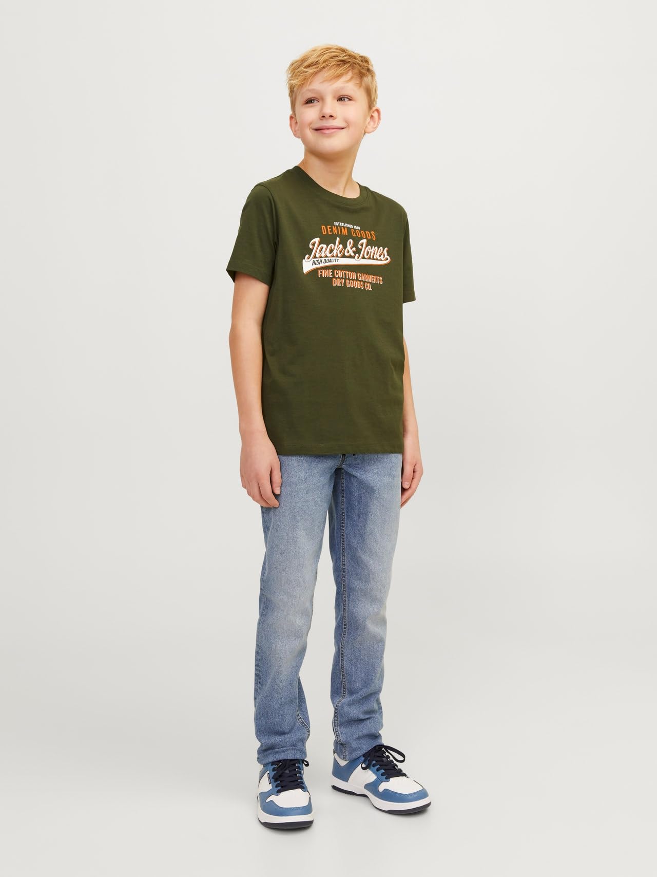 JACK & JONES Jjiglenn Jjelasticated Mf 995 Noos Mni - spodnie jeansowe Chłopcy