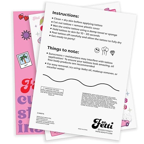 Miniatura 7 de xo Fetti Tatuajes temporales de despedida de soltera rosa - 46 estilos de aluminio  Decoración de despedida de soltera  Regalo de despedida de