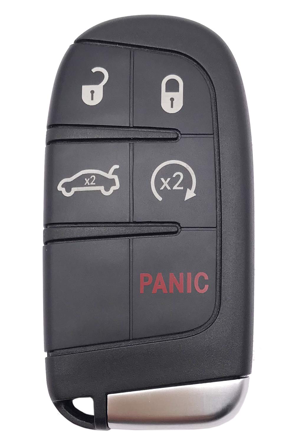 5 Buttons Replacement Key Fob Cover Case fit for Dodge Charger Challenger Dart Durango Jeep Grand Cherokee Chrysler 300C Keyless Entry Key Fob