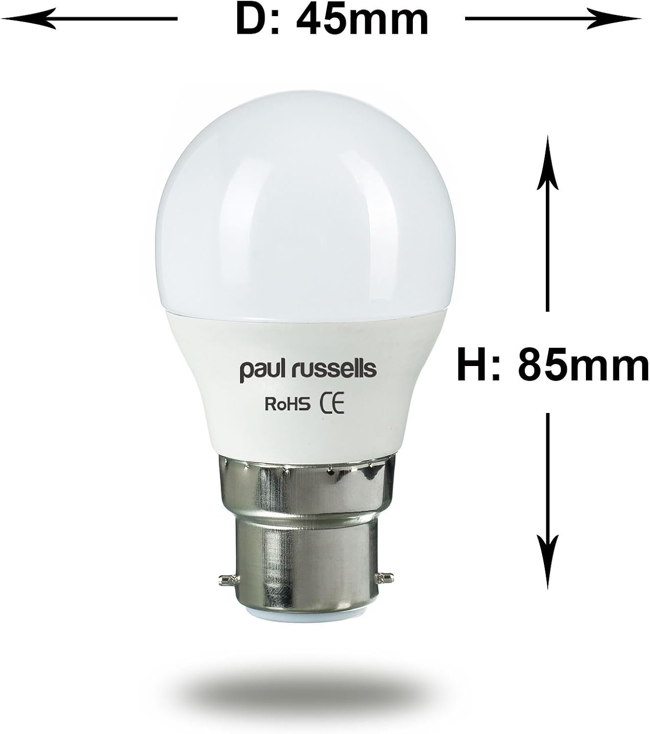 paul russells LED Light Bayonet Cap B22, 40w Equivalent, 4.9W 470 Lumens LED Bulbs, 6500K Bright Daylight - Image 4