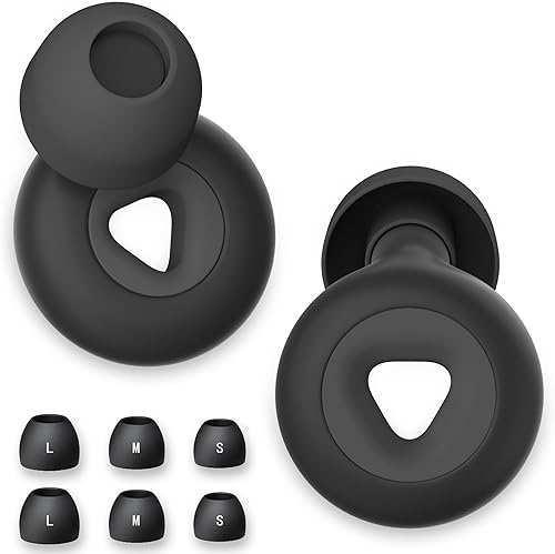 Tapones para los oídos con cancelación de ruido para dormir, protección auditiva reutilizable en silicona flexible, tapones para los oídos con