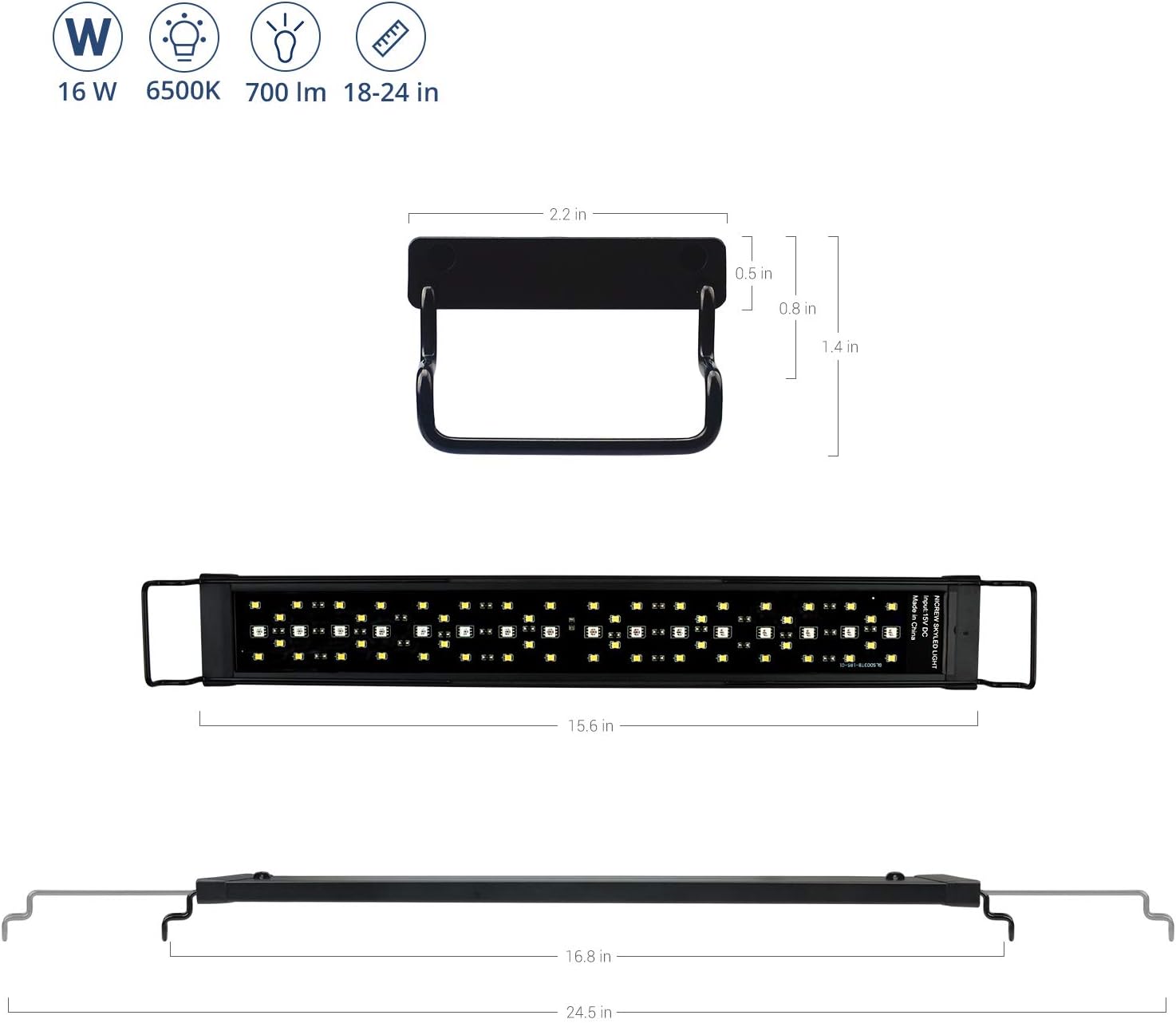 NICREW SkyLED Aquarium Light, Full Spectrum Fish Tank Light
