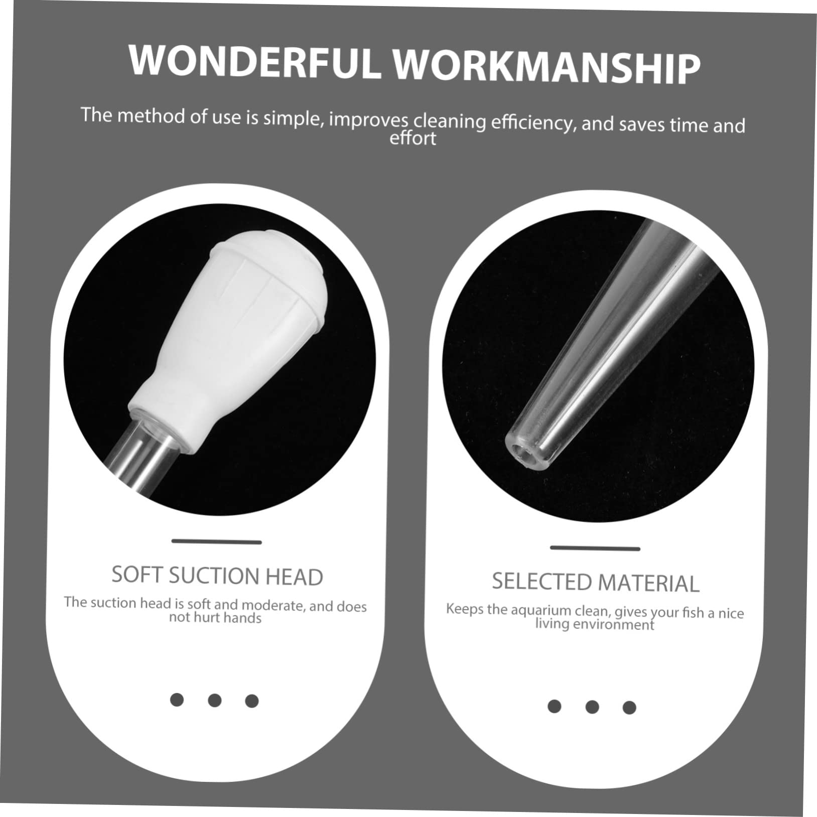 COLLBATH Plastic Fish Tank Disposal Mini Straws Aquarium Supplies Fish Tank Water Changer Simple Design